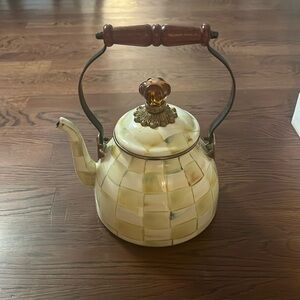 Macken Childs parchment check teapot